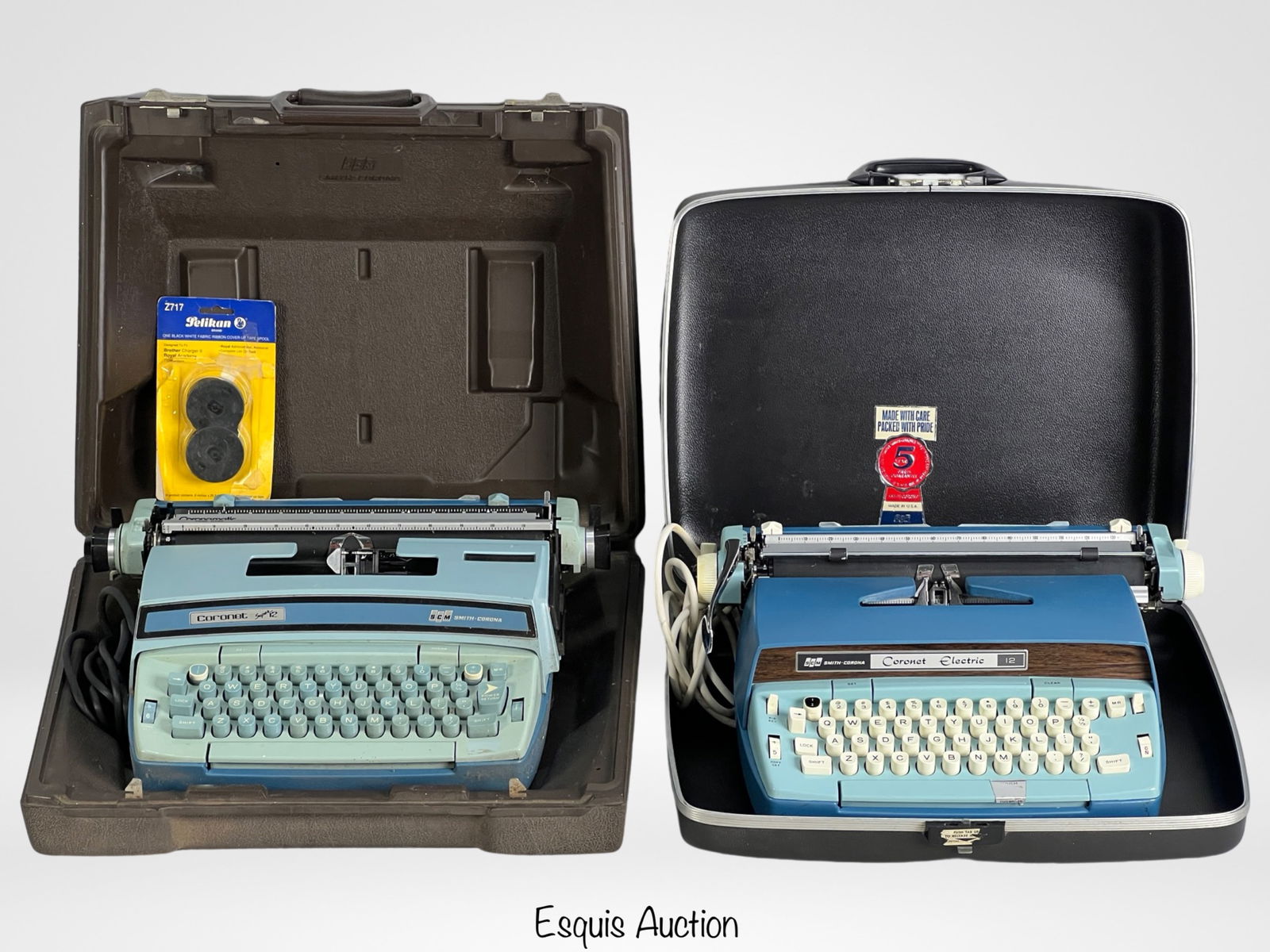 Two Vintage Smith-Corona Coronet Typewriters (1 of 6)