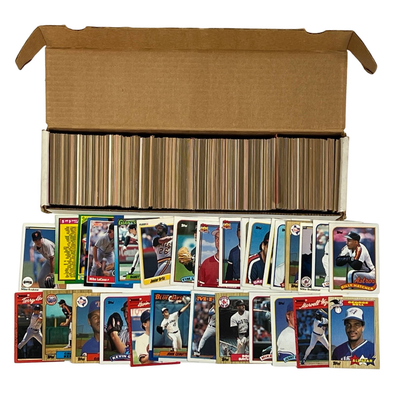 Box Of Vintage 1980'searly 90's Baseball Cards Auction