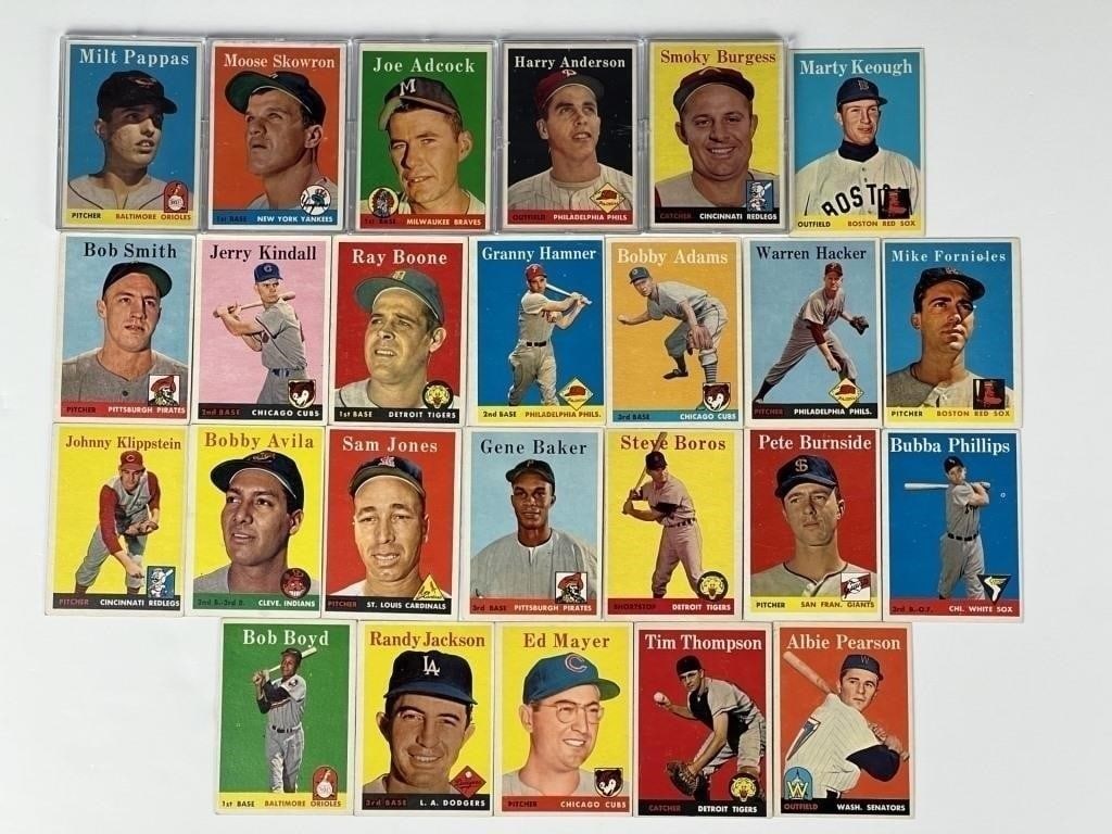1958 Topps Baseball Cards- EX- EX+ (1 of 5)