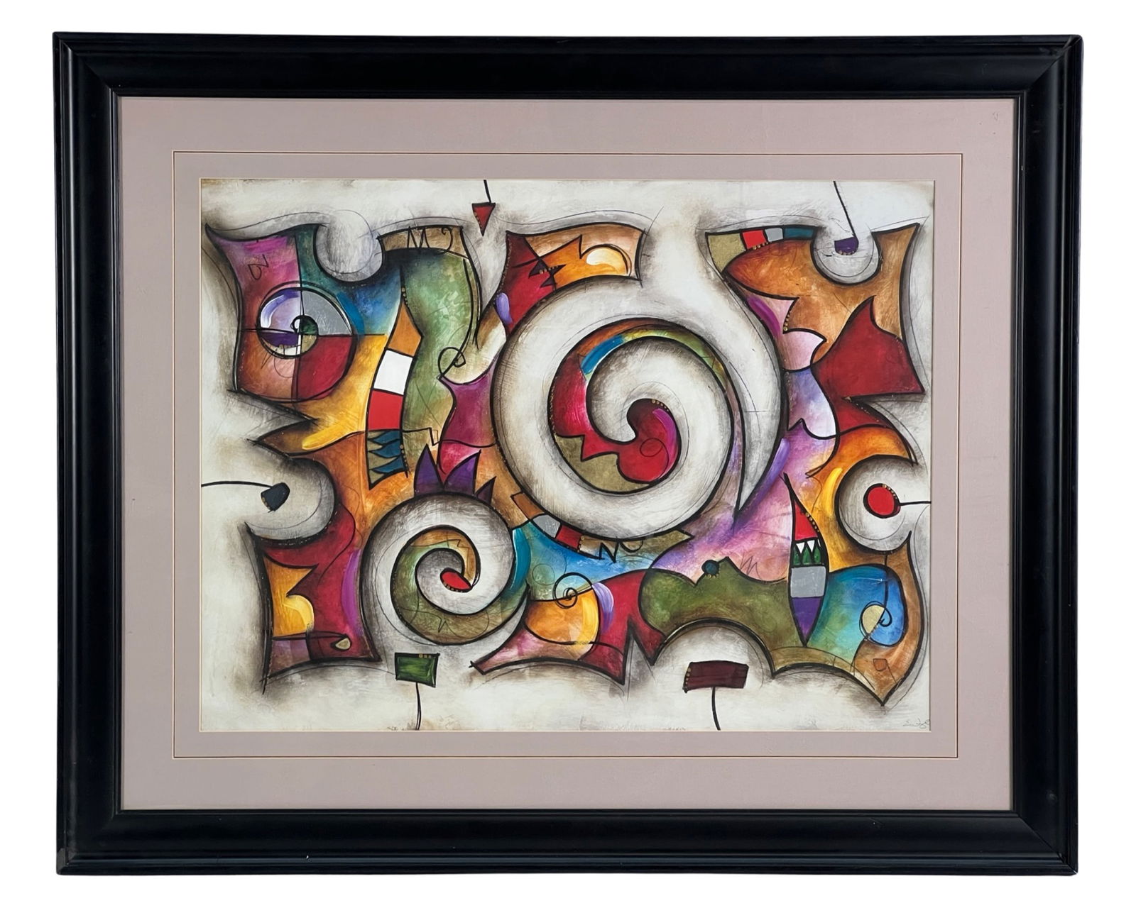 Eric Waugh "Quadra" Abstract Framed Art Print (1 of 3)