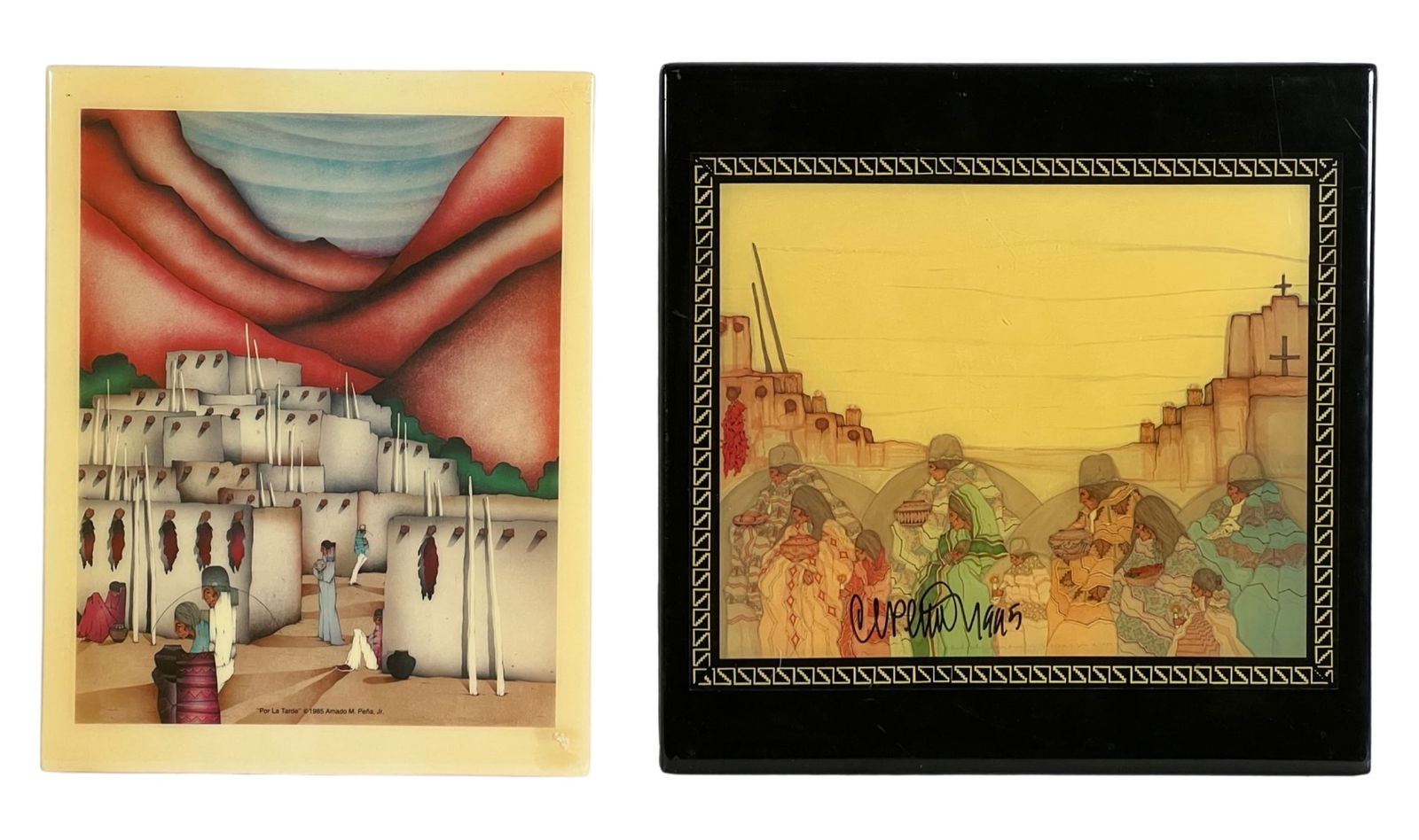 Amado M. Pena, Jr- Two Art Tiles including Signed (1 of 7)