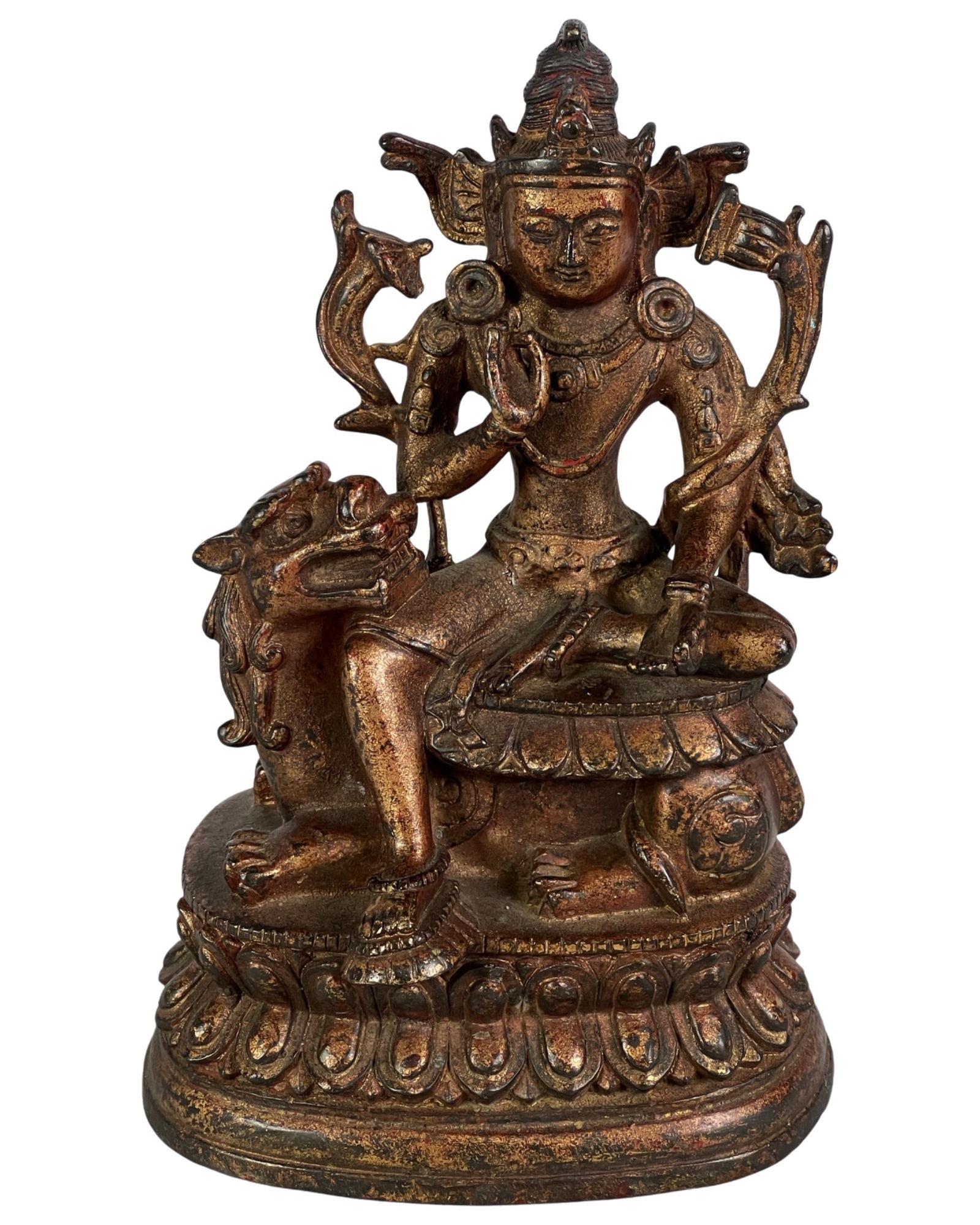 Tibetan Bronze Bodhisattva Manjusri Buddha Statue (1 of 3)