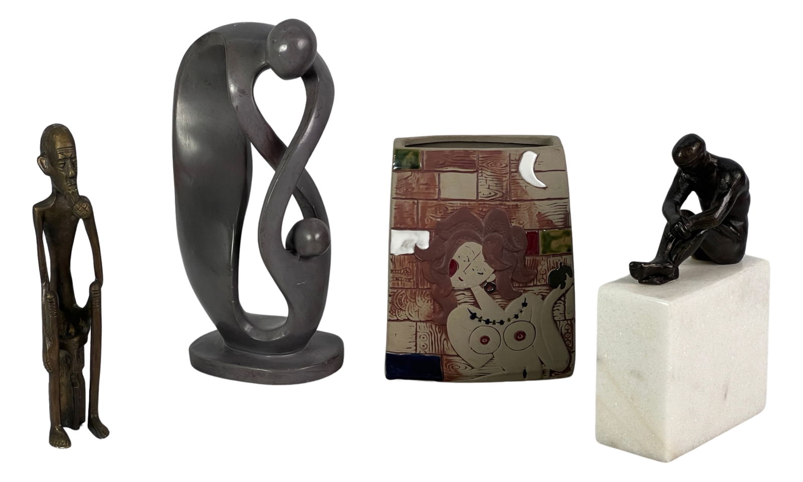 Modernist Decor Sculptures & Vase (1 of 3)
