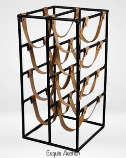 MCM Arthur Umanoff Designer 8 Bottle Wine Rack: Introducing an iconic piece of MCM Mid Century Modern design, the Arthur Umanoff 8 Bottle Wine Rack. This exquisite wine rack reflects the genius of Arthur Umanoff, a visionary designer celebrated for