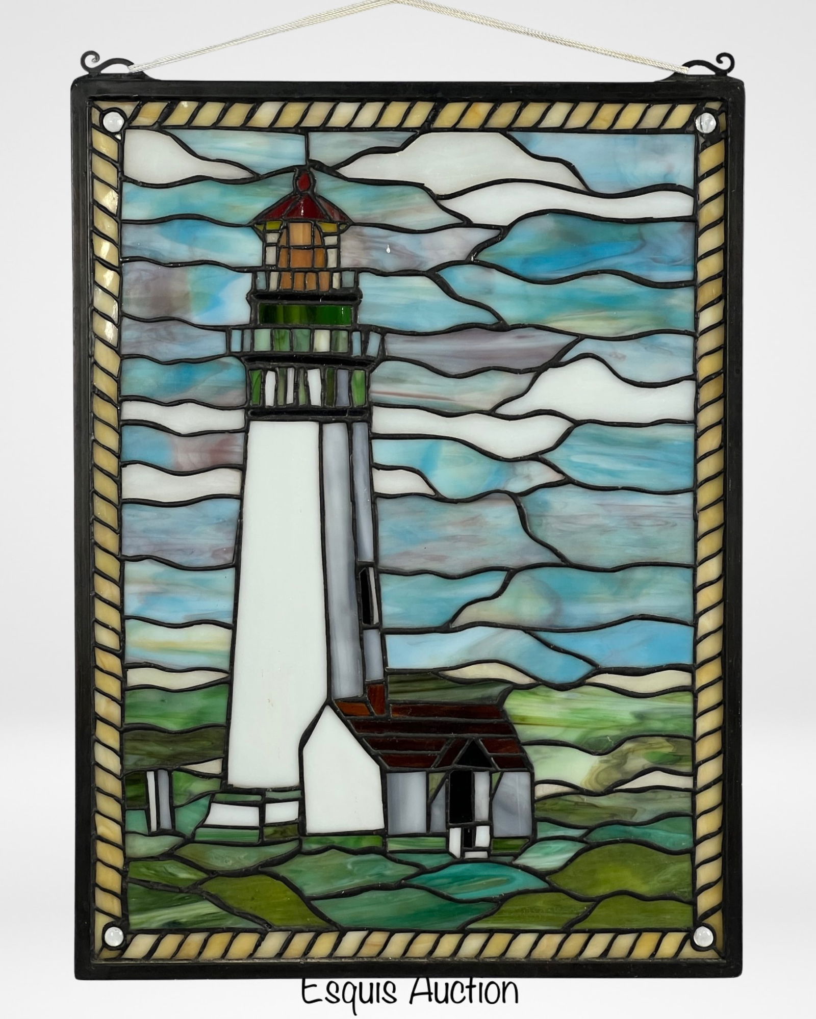 Meyda Tiffany Lighthouse Stained Glass Window Pane (1 of 2)