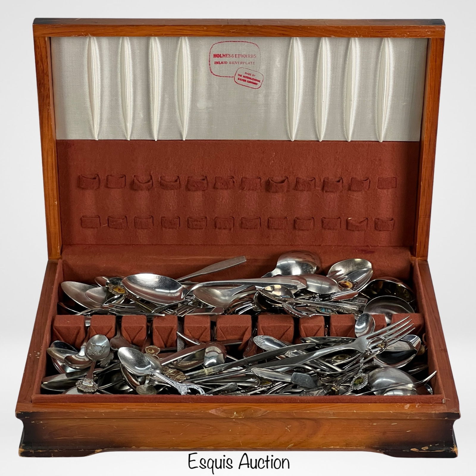 Vintage Silverware & Souvenir Spoons in Chest (1 of 4)