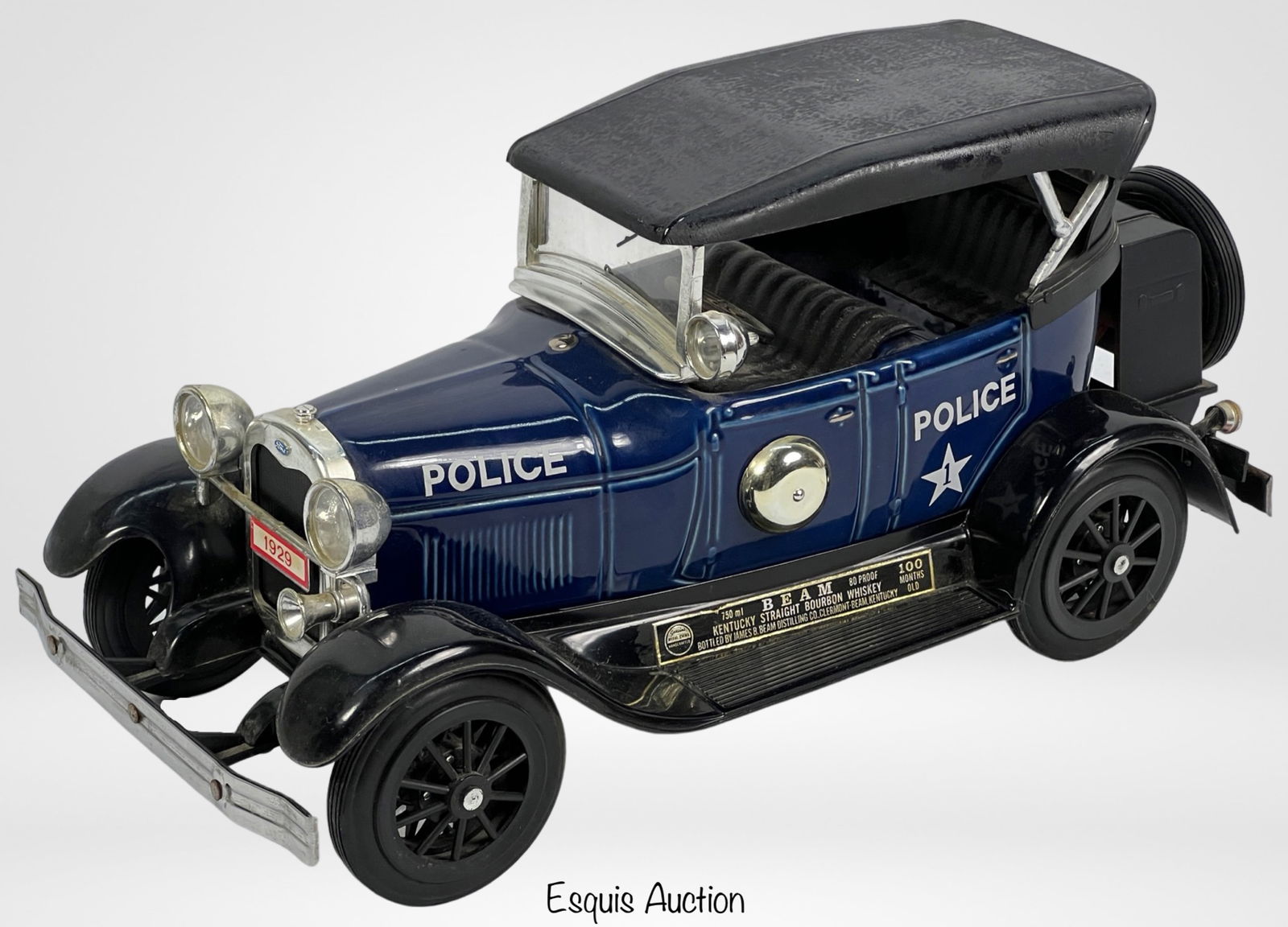 Jim Beam Whiskey Decanter- 1929 Police Car Sealed (1 of 4)