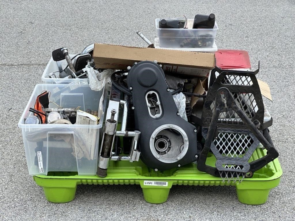 Pallet filled w/ vintage Motorcycle Parts- Harley (1 of 13)