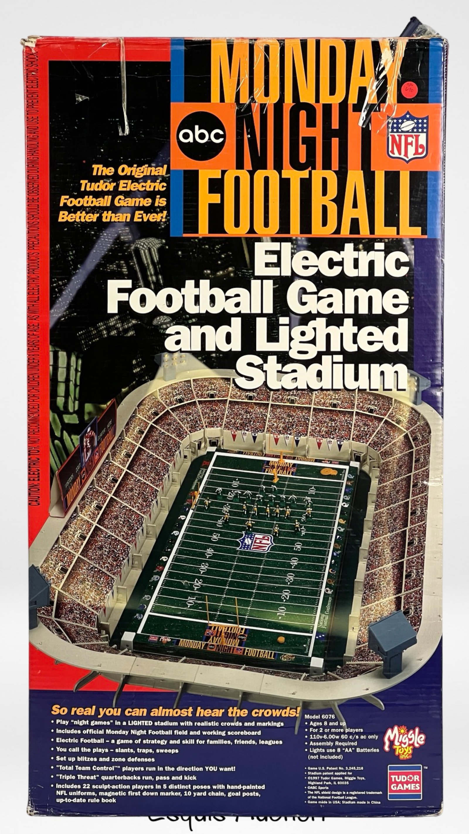 ABC Monday Night Football Electric Football Game: Vinatge ABC Monday Night Football Electric Football Game &Lighted Stadium by Tudor. Original Box, Appears to be complete.