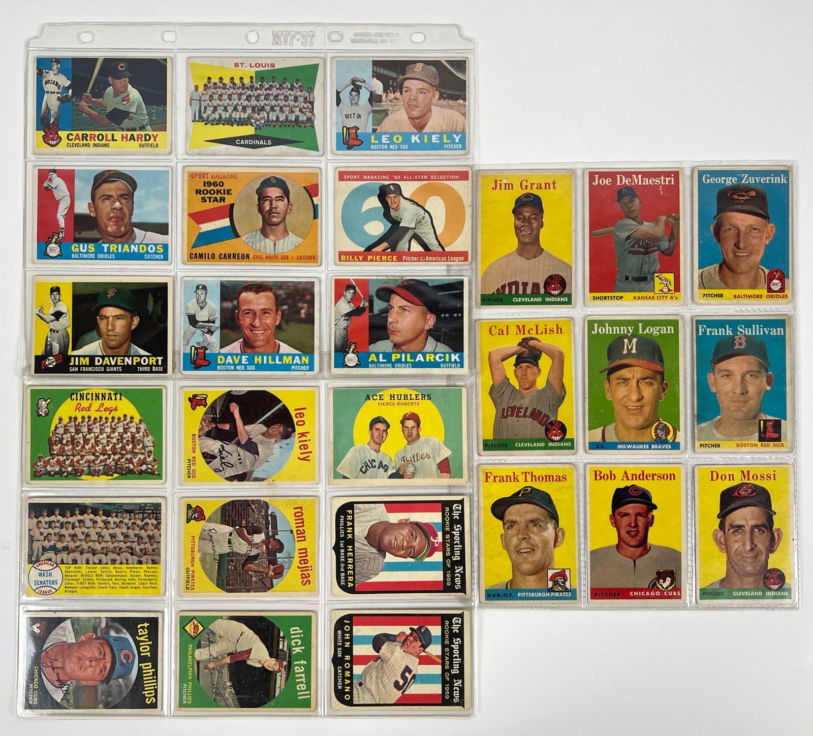 1958-1960 Topps Baseball Cards with Stars (1 of 7)