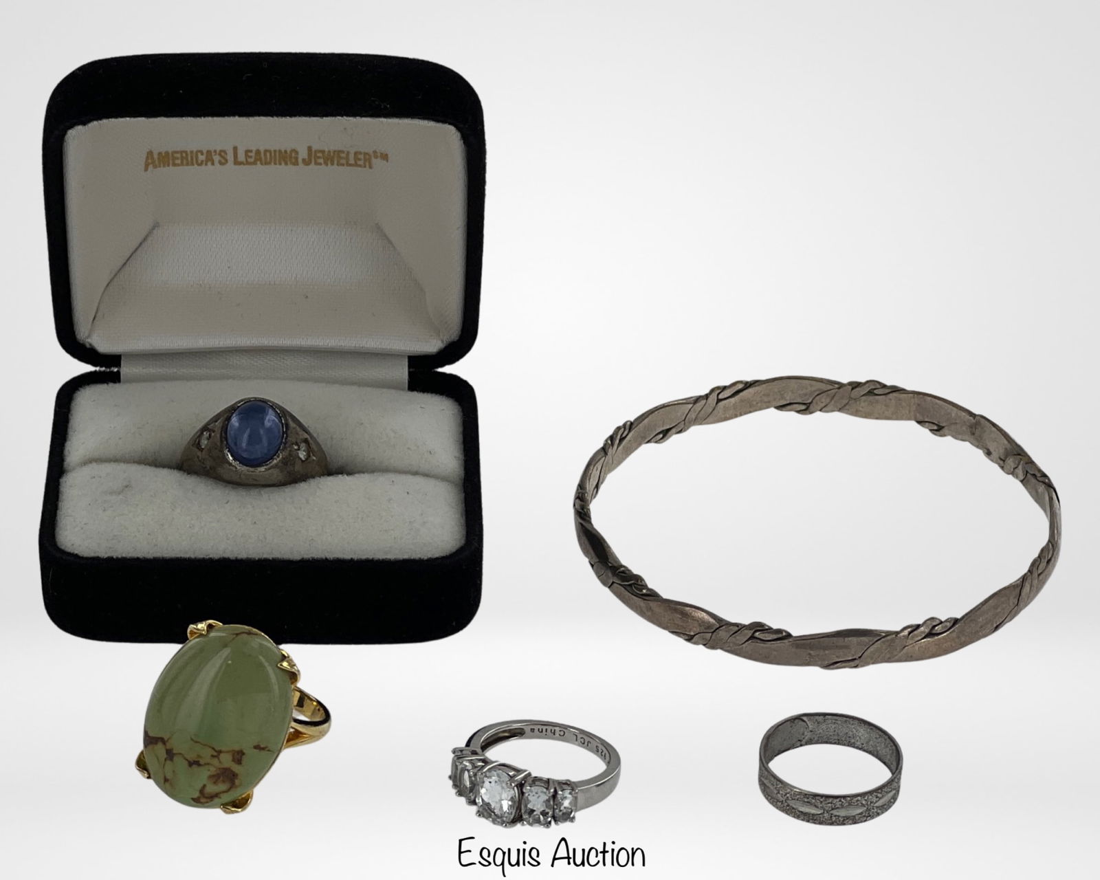 Sterling Silver Jewelry incl. Large Jade Ring (1 of 6)