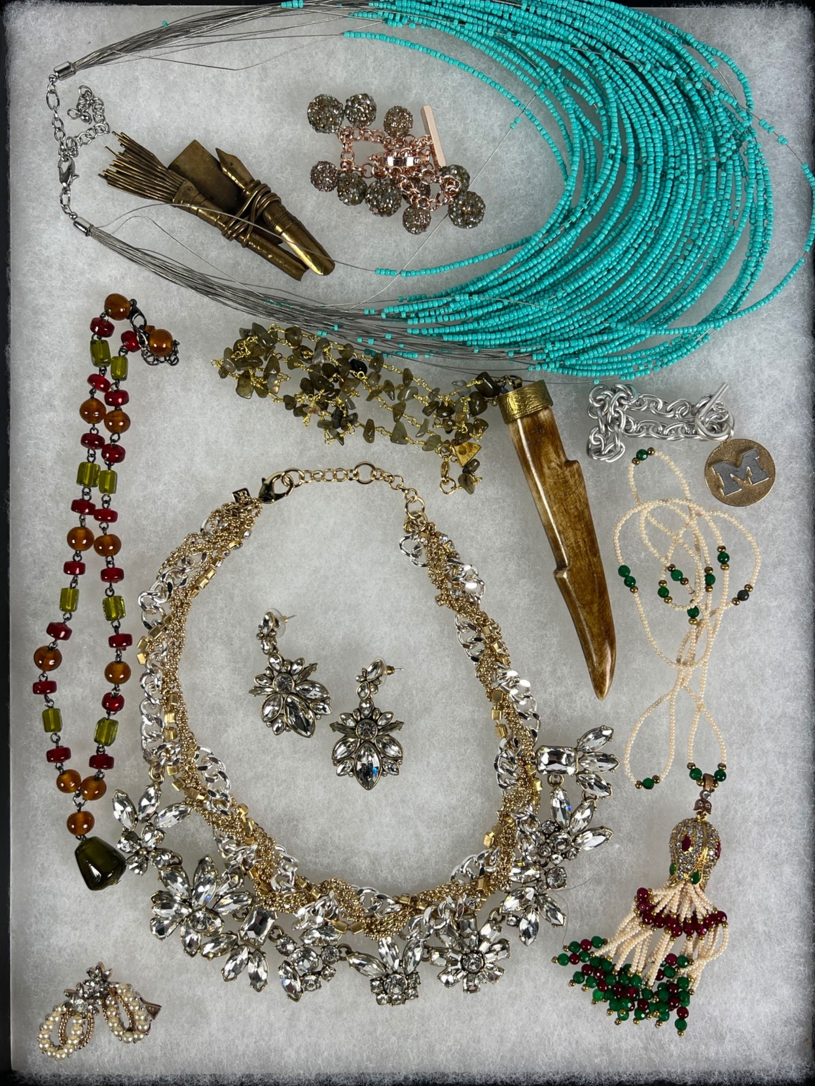 Lot of Costume Jewelry- Anne Klein, Banana Republi: Lot of Costume Jewelry- Anne Klein, Banana Republic. All appear to be in good condition.