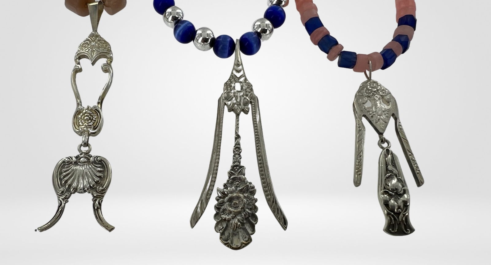 Sterling Jewelry- Beaded Necklaces w/ Silver Penda (1 of 5)
