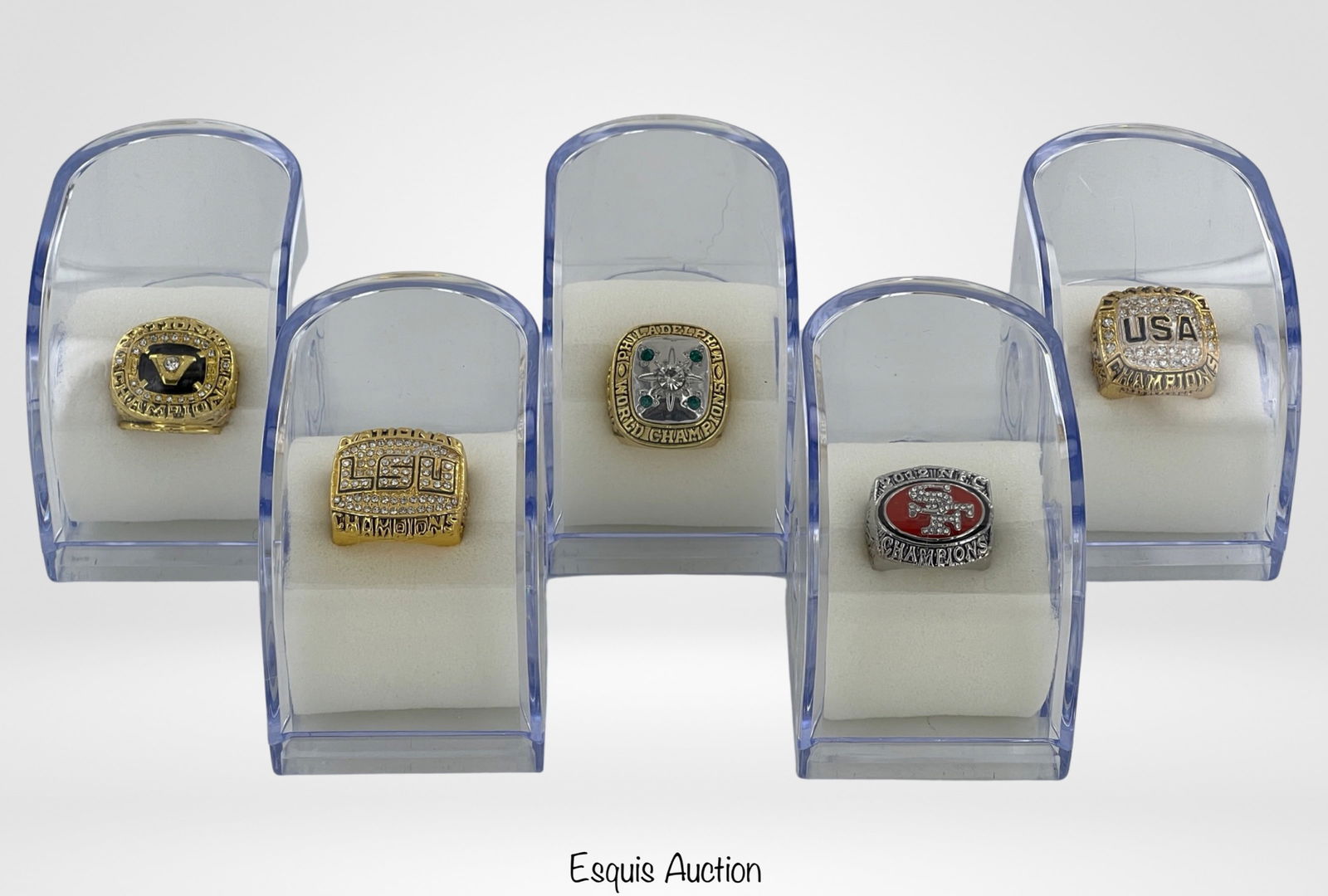 Five Men's Championship Rings- LSU, Eagles, Olympi (1 of 11)