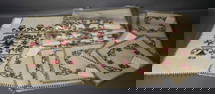 Hungarian Kalocsa Embroidered Napking & Pillow Cas