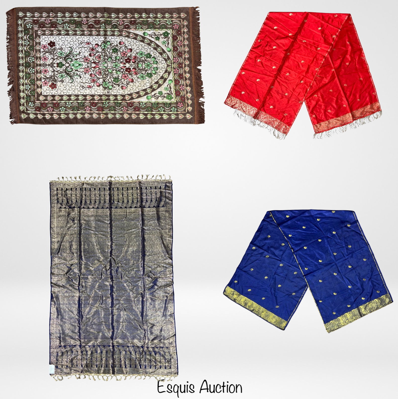 Al-Savera Praying Travel Rug & Indian Silk Scarves (1 of 9)