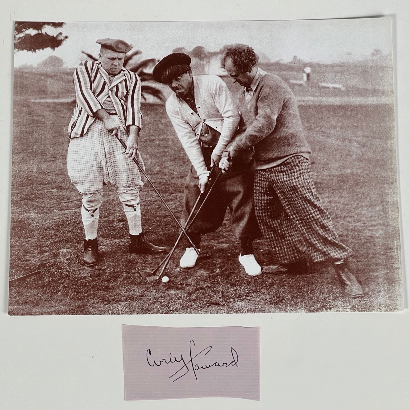 Curly Howard Autograph with 3 Stooges Photograph (1 of 3)