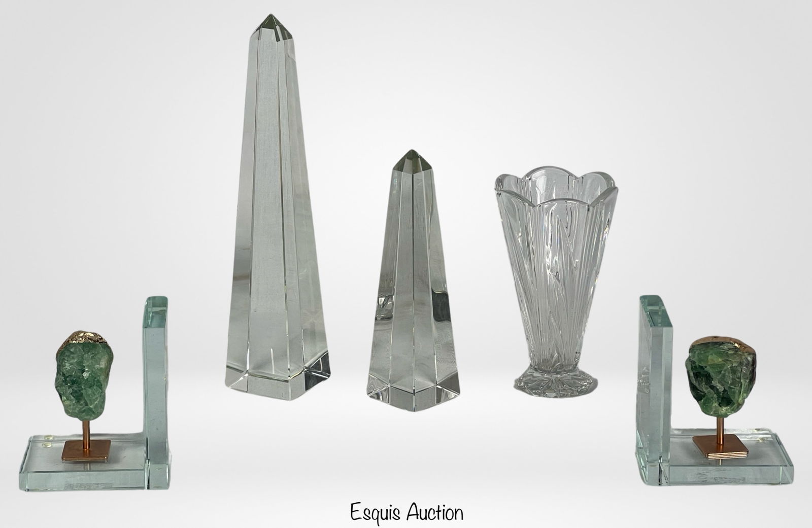 Art Glass & Crystal- Waterford, Bookends, Obelisks (1 of 5)