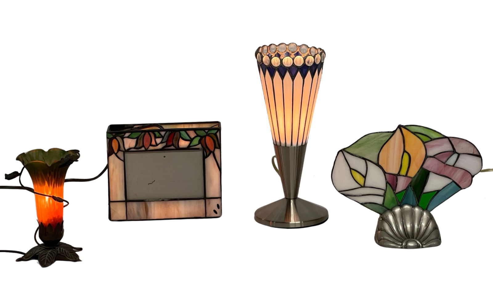 Group of Vintage Stained Glass Lamps (1 of 6)