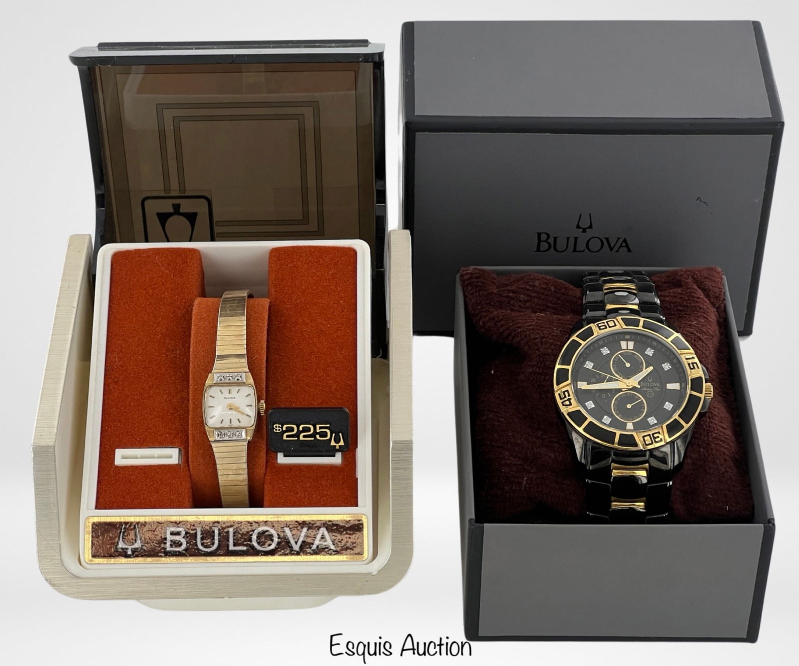 Bulova- His & Hers Wrist Watches in Original Boxes: Bulova- His & Hers Wrist Watches in Original Boxes. Appear to be in good overall condition, untested.