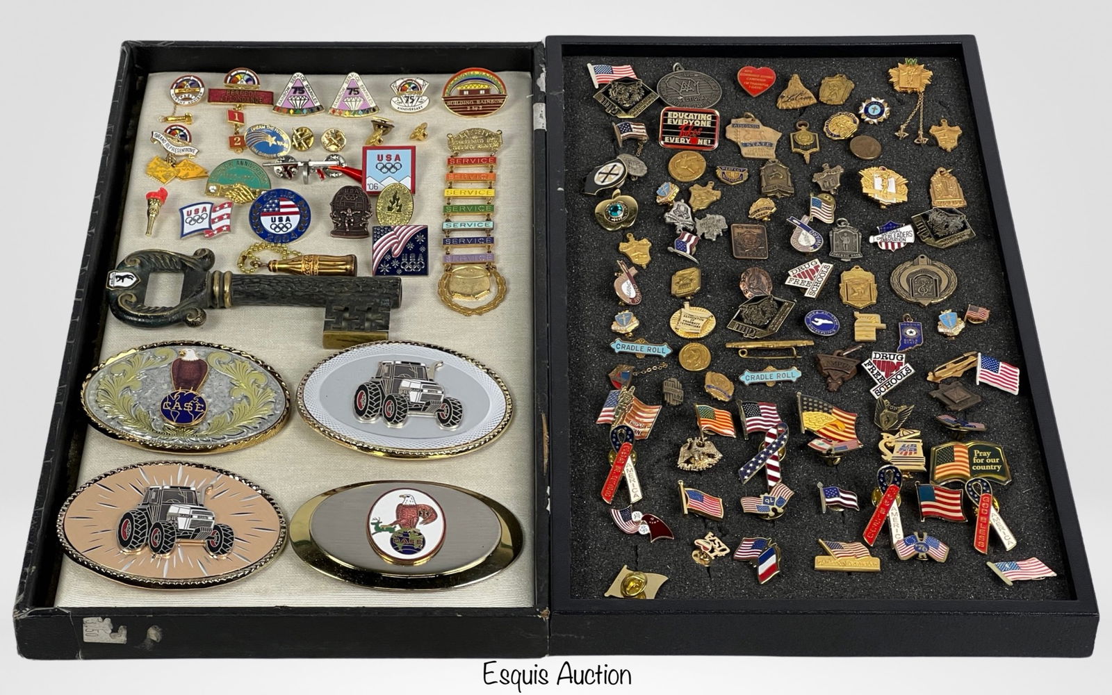 Assortment of Vintage Pins, Badges & Belt Buckles (1 of 7)