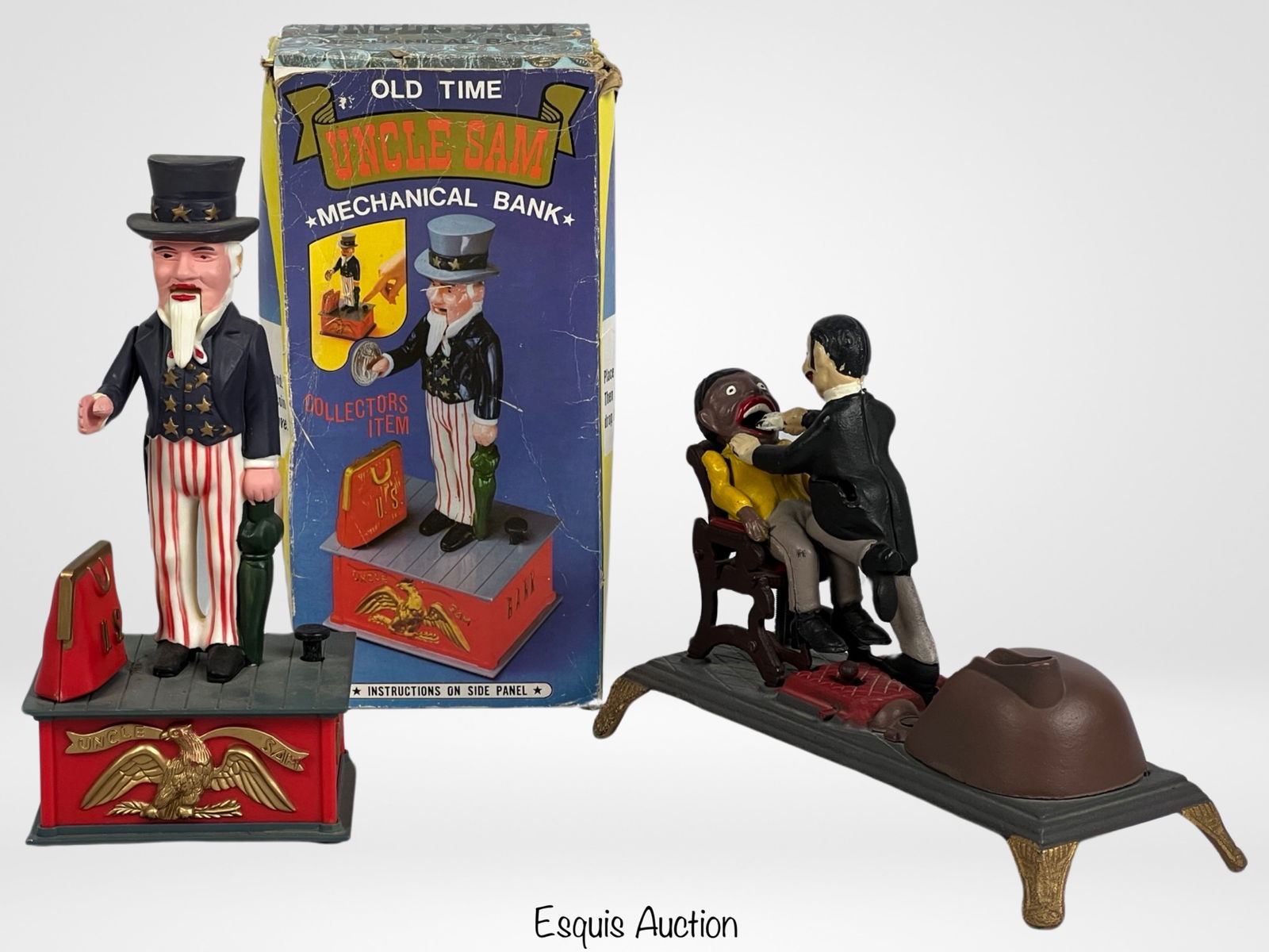 Black Americana Dentist Mechanical Cast Iron Bank (1 of 10)