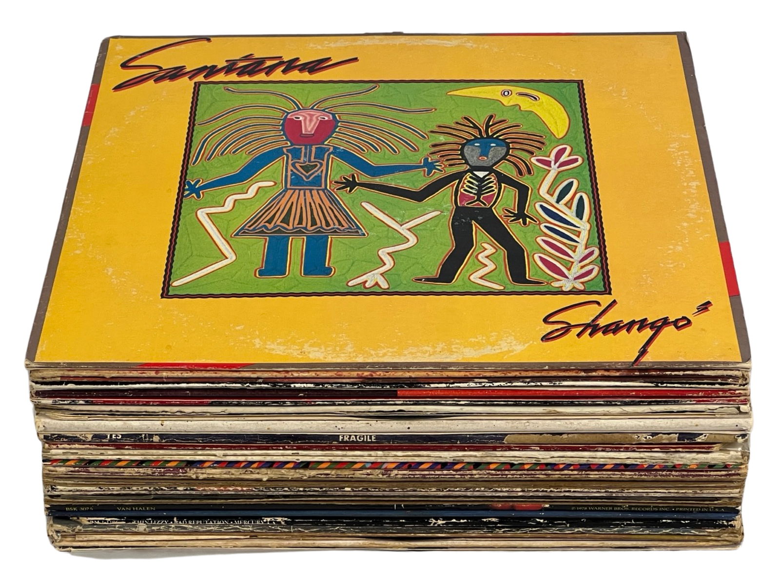 Lot of Vintage Cult Rock Vinyl Records- Santana, V (1 of 7)