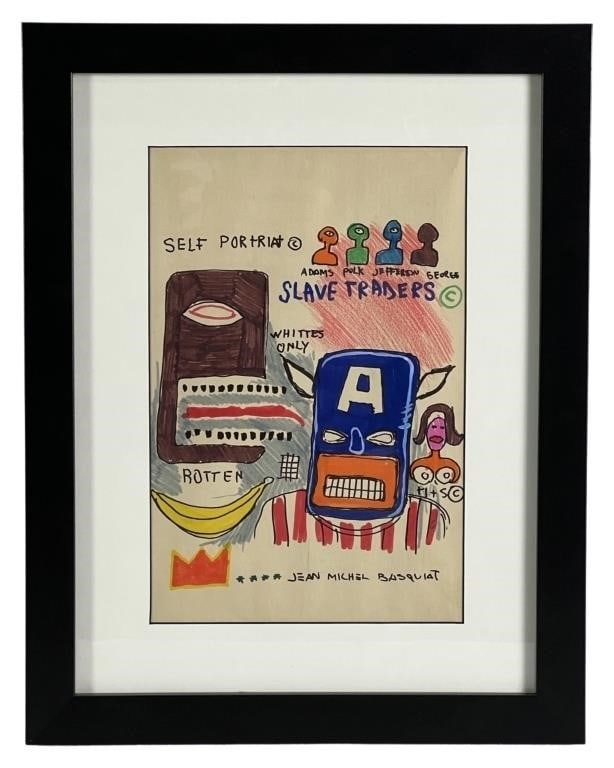 Self Portrait in style of Jean-Michel Basquiat (1 of 3)