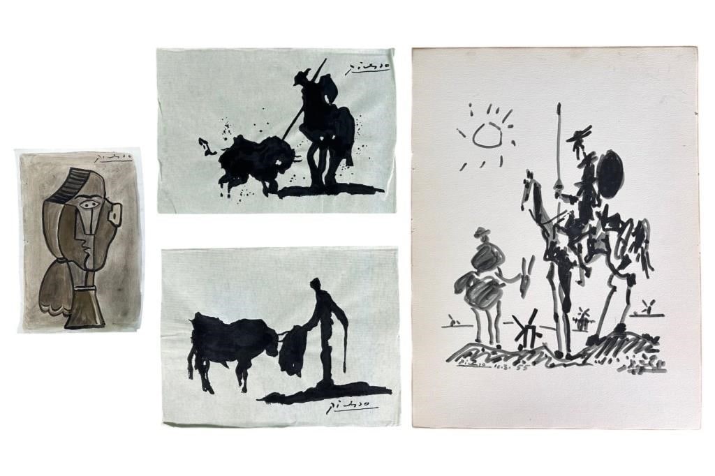Four Drawings in style of Pablo Picasso (1 of 5)