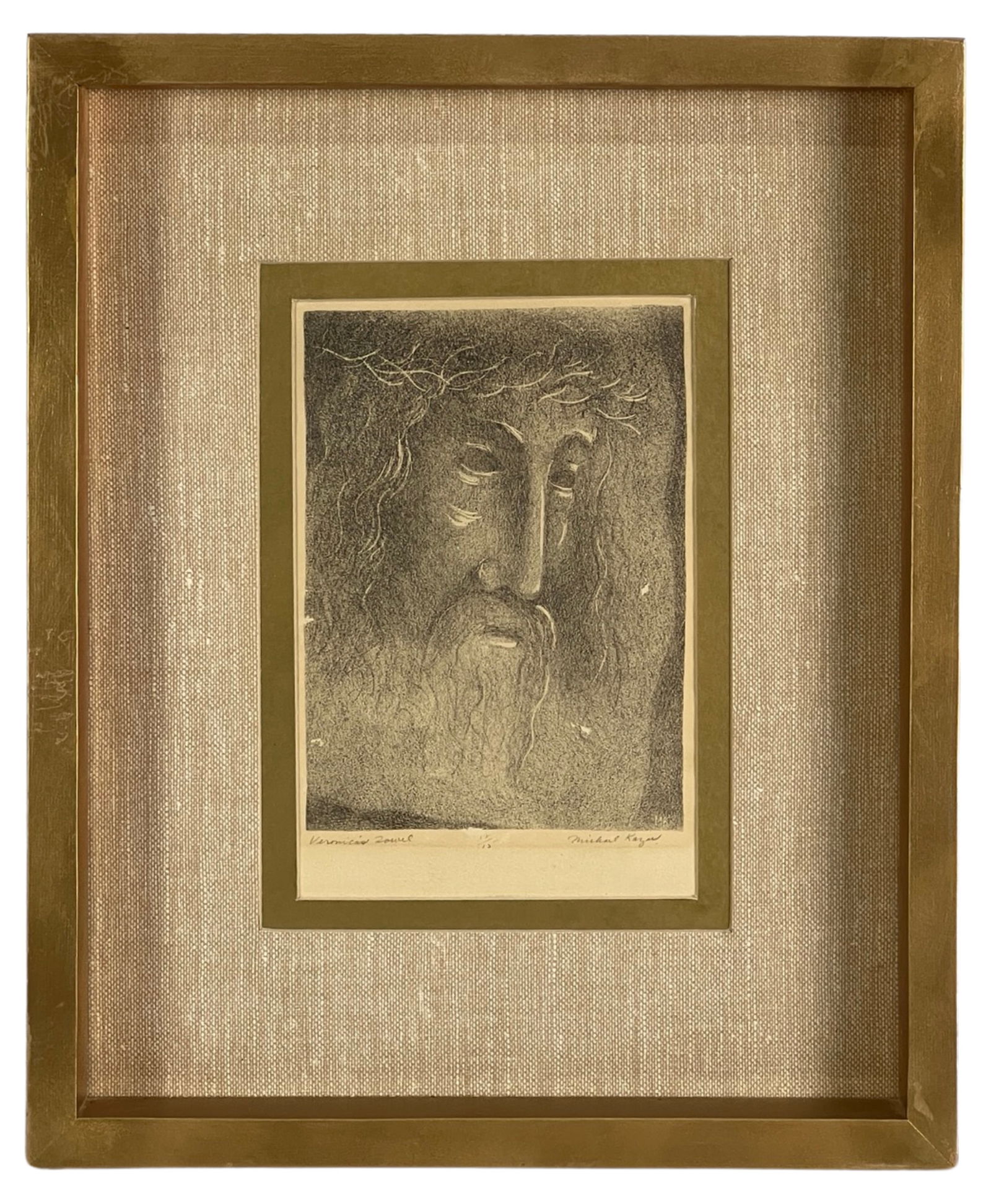 Michael Kazar LE Signed Jesus Art Etching (1 of 3)