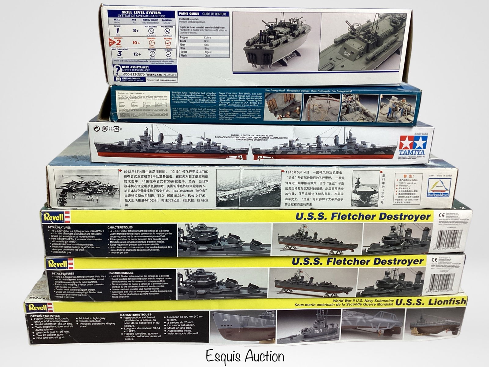 Lot of Vintage Plastic Model Kits- Battleships & S (1 of 7)