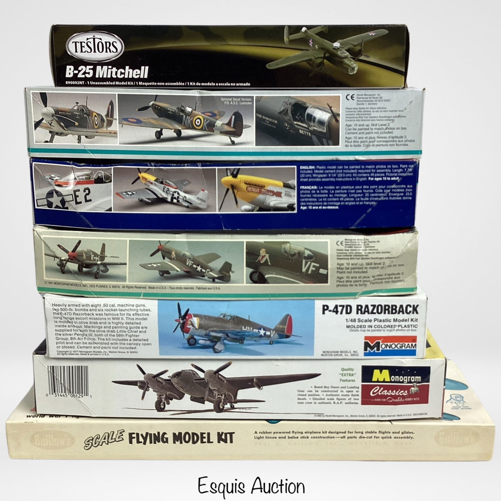 Lot of Vintage Plastic Model Kits- Military Planes (1 of 6)