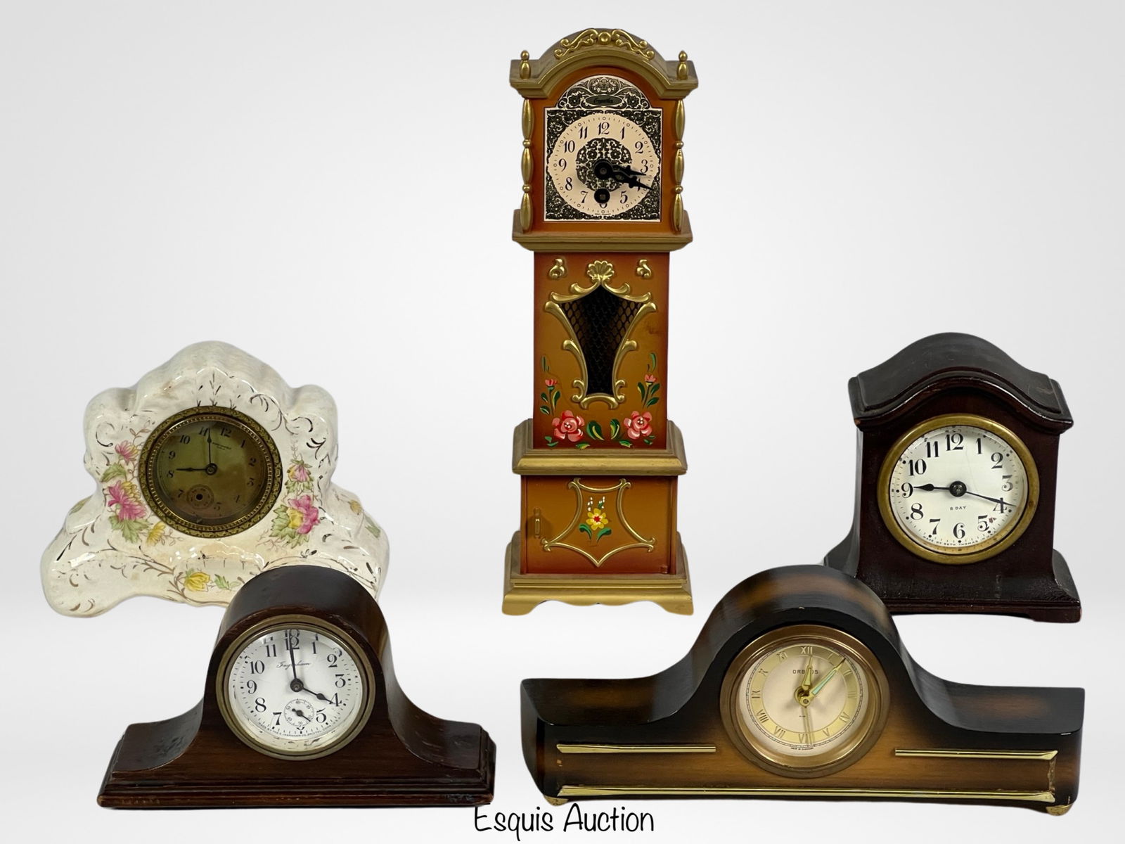 Group of Vintage Desk & Novelty Clocks (1 of 5)