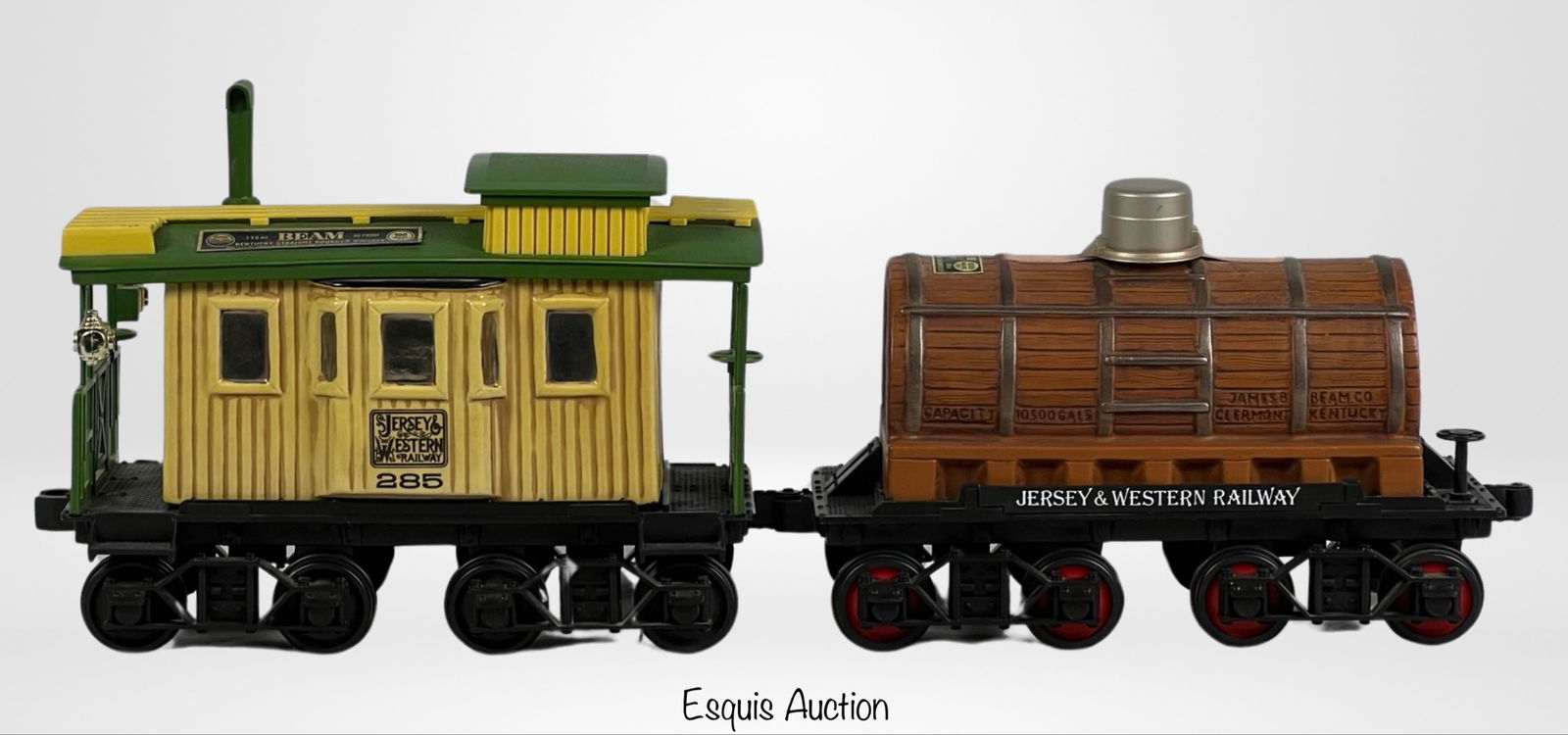 Jim Beam Whiskey Decanters- RR Train Cars- Sealed (1 of 6)