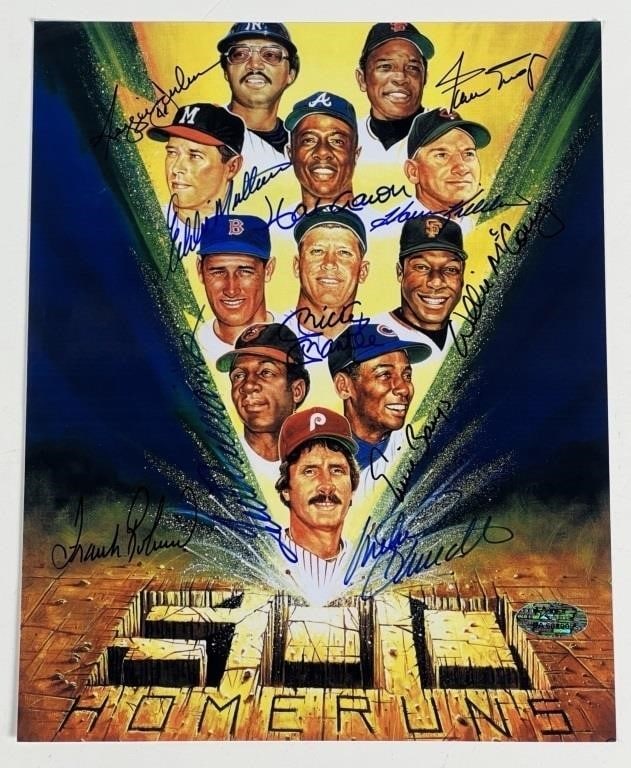 500 Home Run Print Signed by 11 Legends (1 of 4)