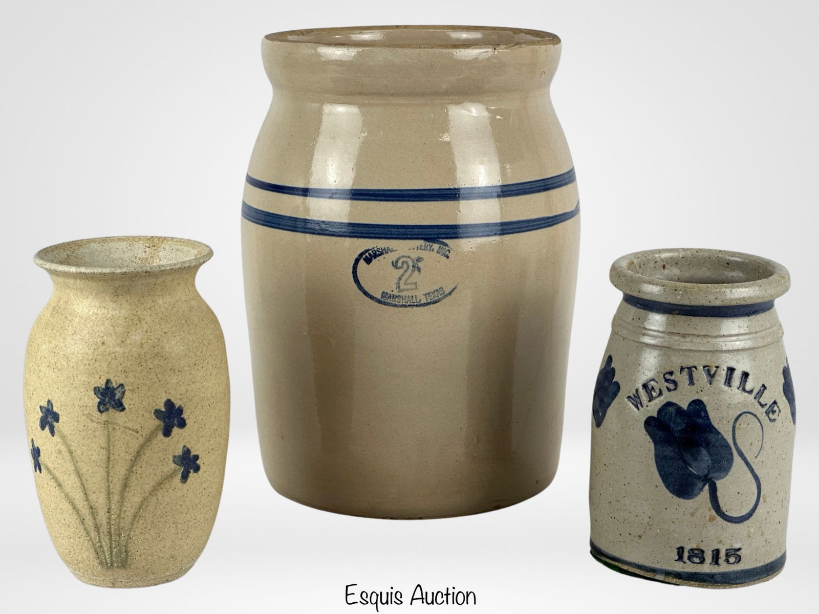 Vintage Marshall Pottery 2 Gallon Butter Churn & S (1 of 5)