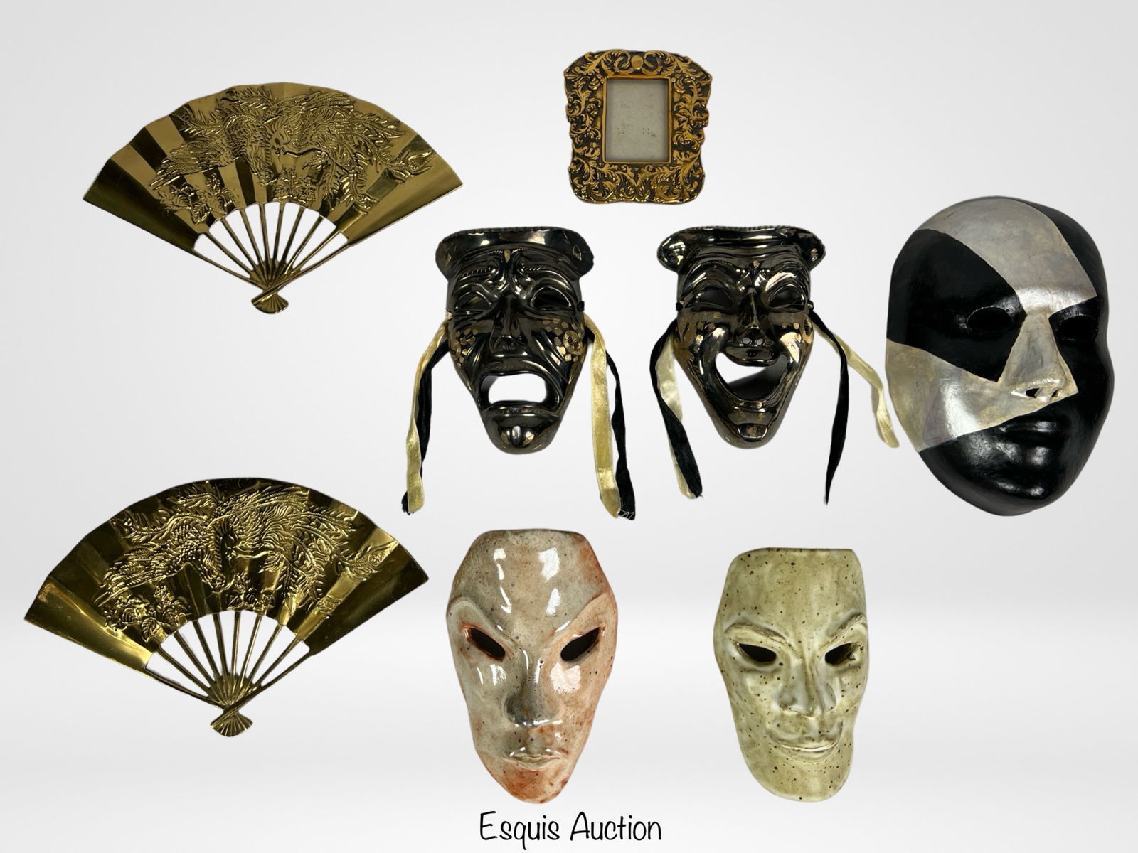 Masks, Oriental Brass Fans, Ornate Photo Frame (1 of 4)