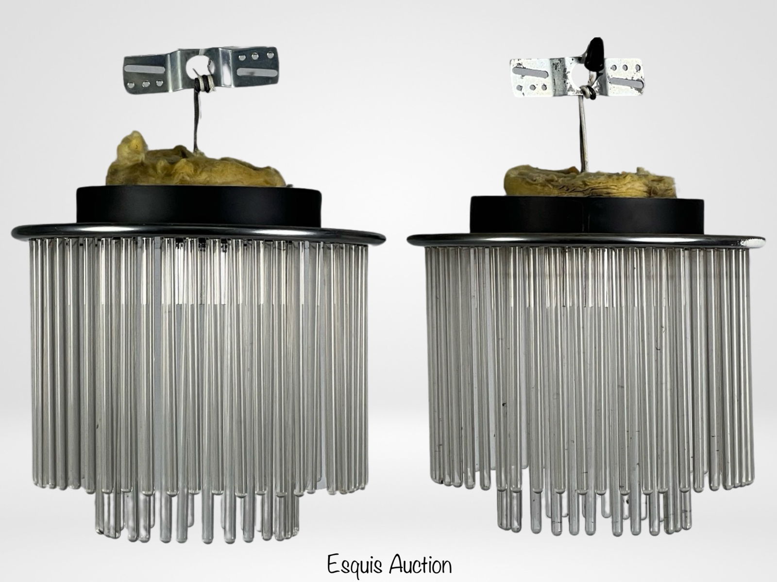 Gaetano Sciolari MCM Glass Rod Cascade Chandeliers (1 of 4)