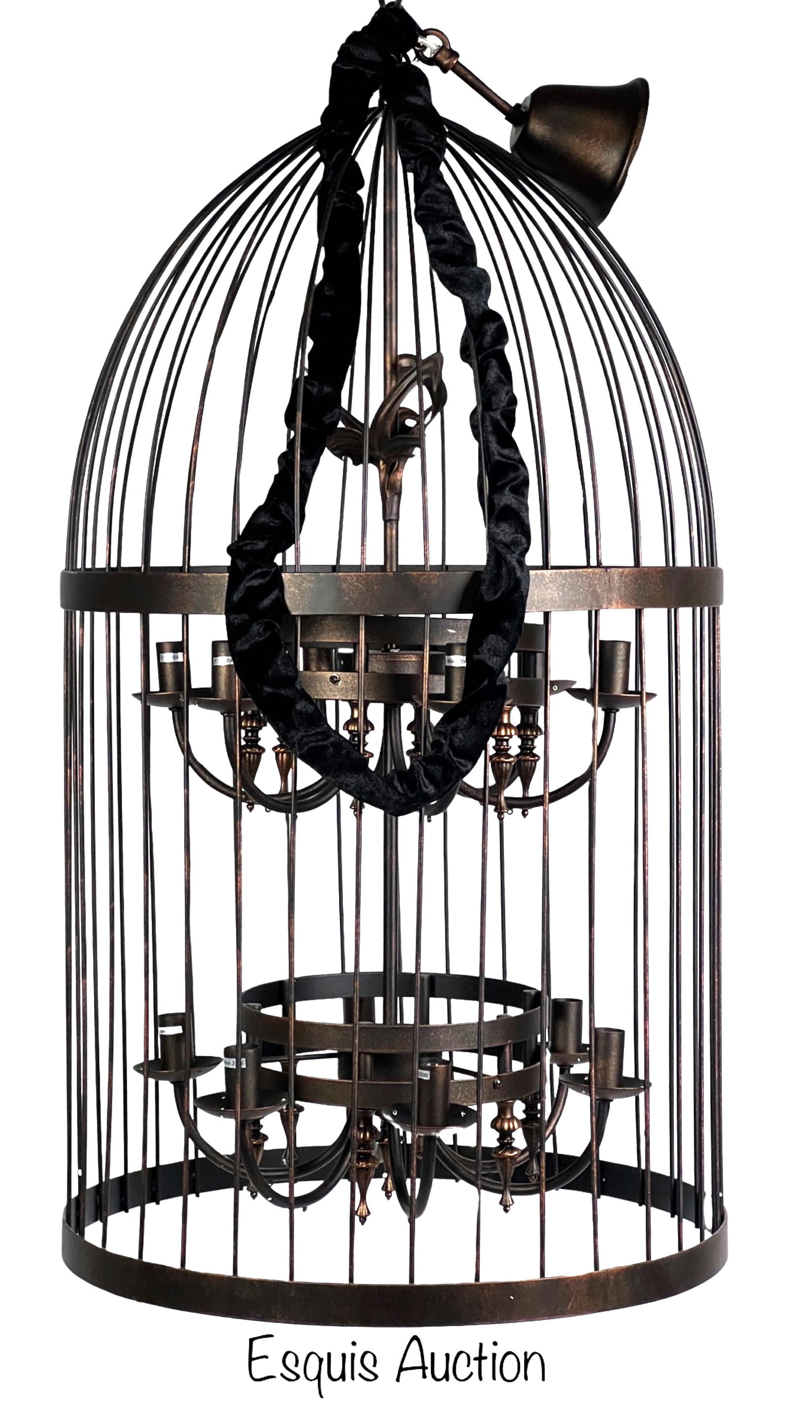 12 Light Rustic Cage Chandelier (1 of 5)