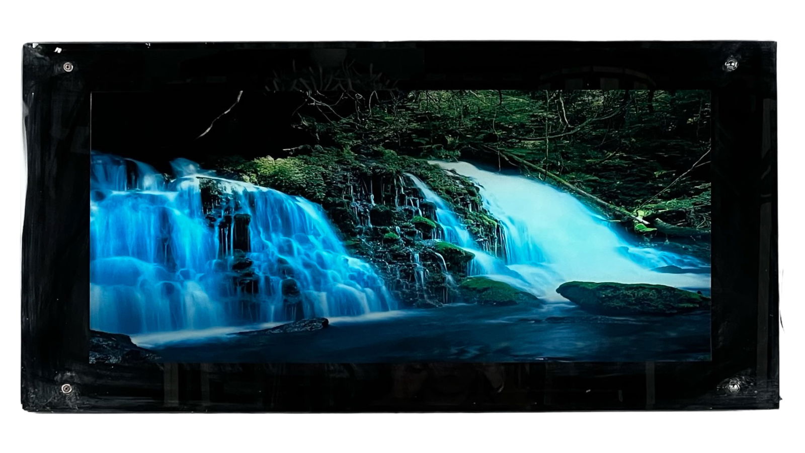 Vintage Glass Mirror Motion Waterfall Wall Picture (1 of 2)