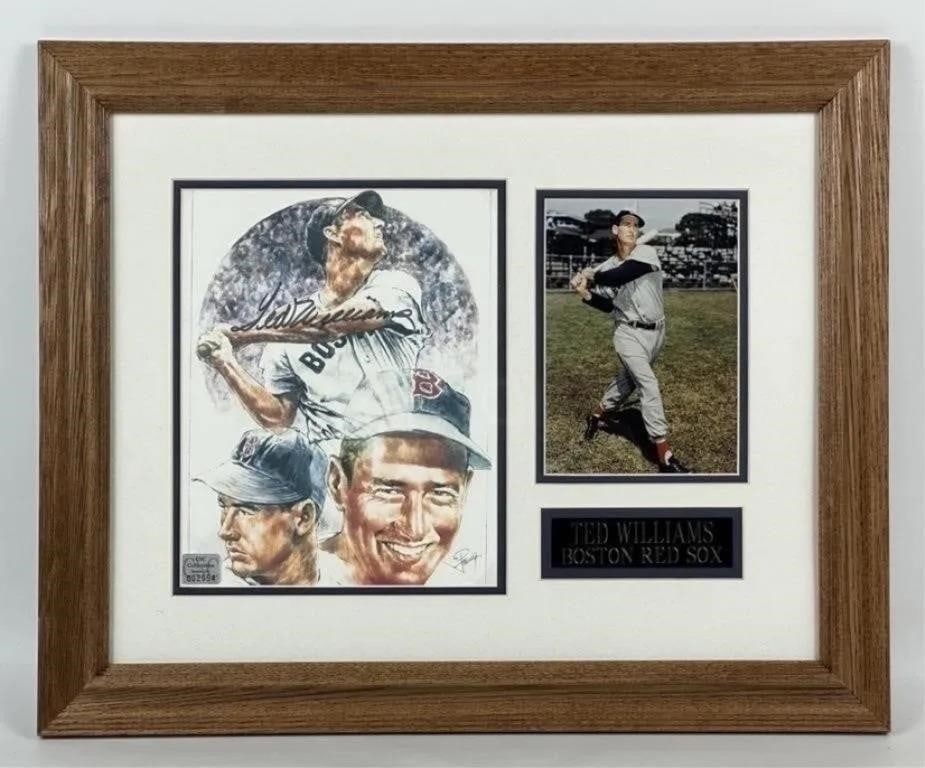 Ted Williams Autographed Framed Photograph (1 of 4)