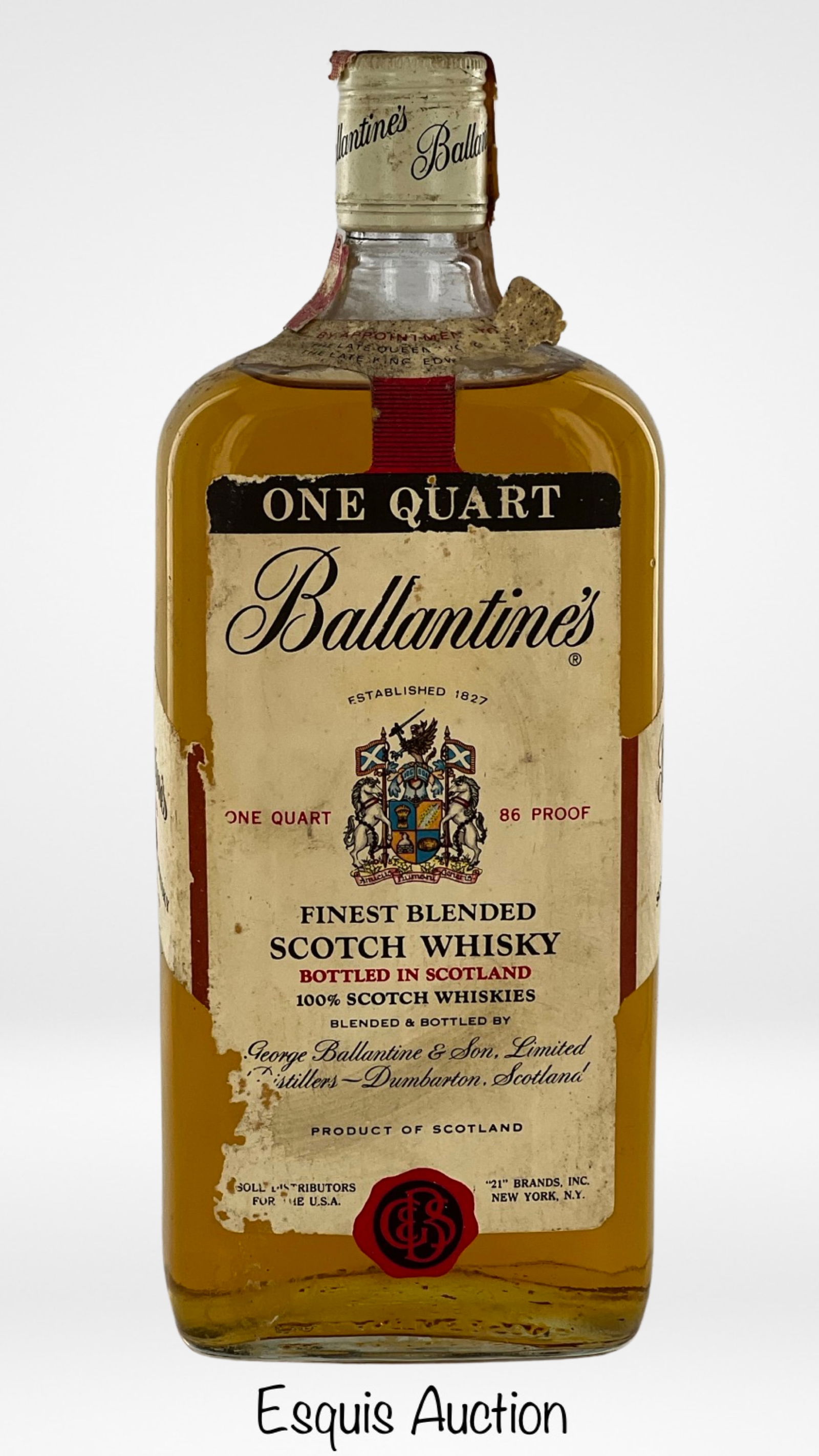 Ballantine's Scotch Whiskey Bottle from 1960's (1 of 7)