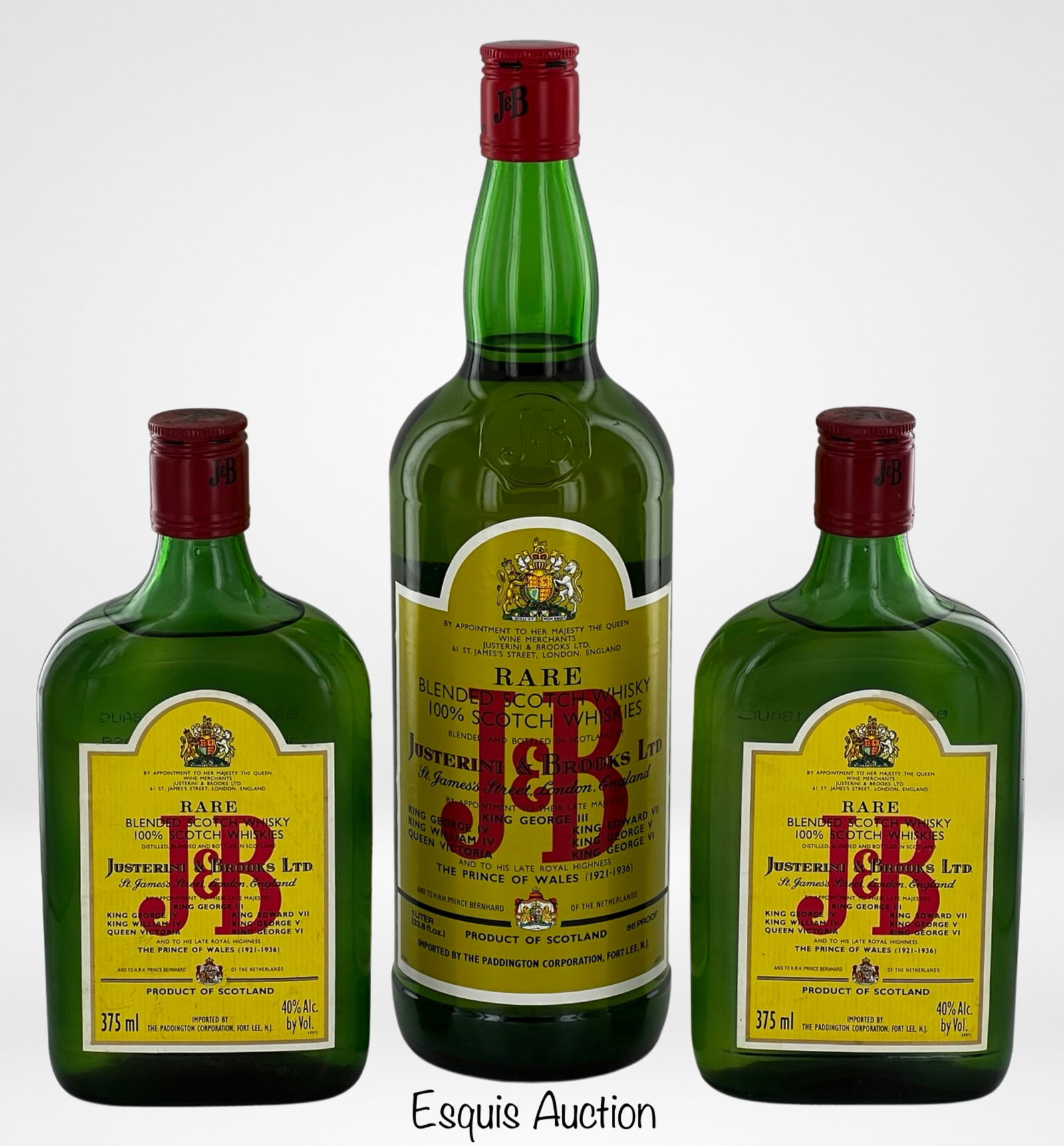 J&B Scotch Whisky- 3 Sealed Bottles from 1980's (1 of 5)