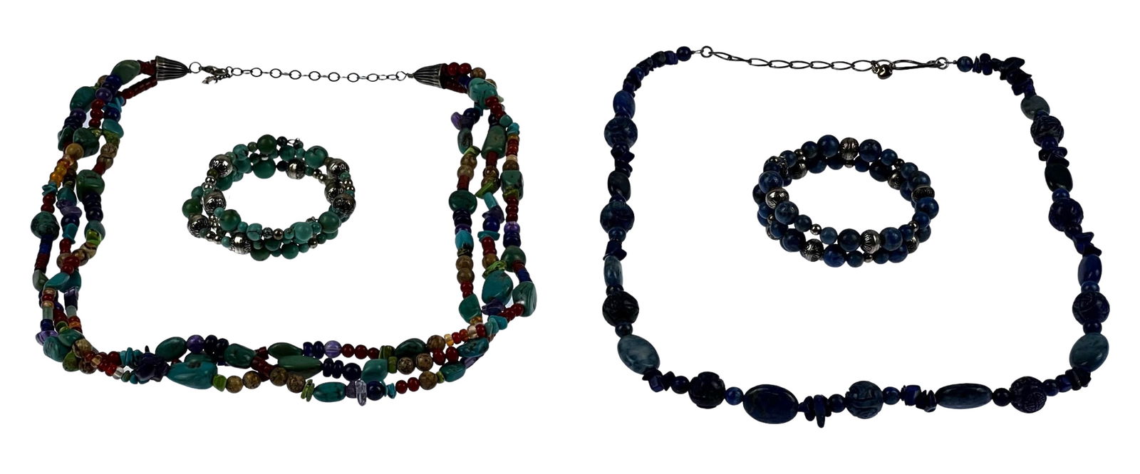Multicolored Semi Precious Stones Jewelry w/ Sterl (1 of 5)
