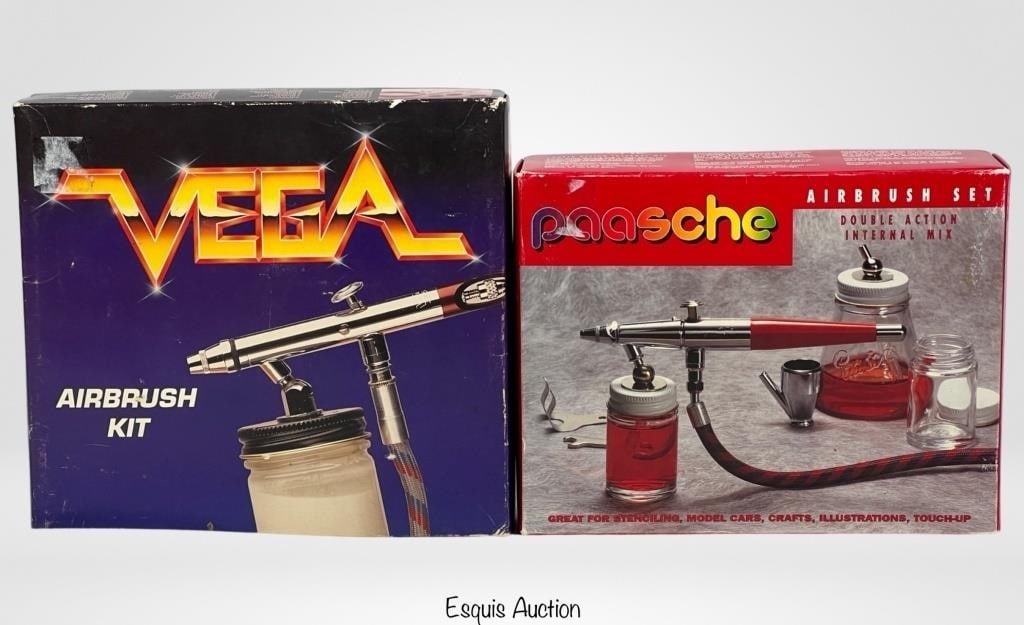 Two Vintage Airbrush Kits- Vega and Passche (1 of 3)