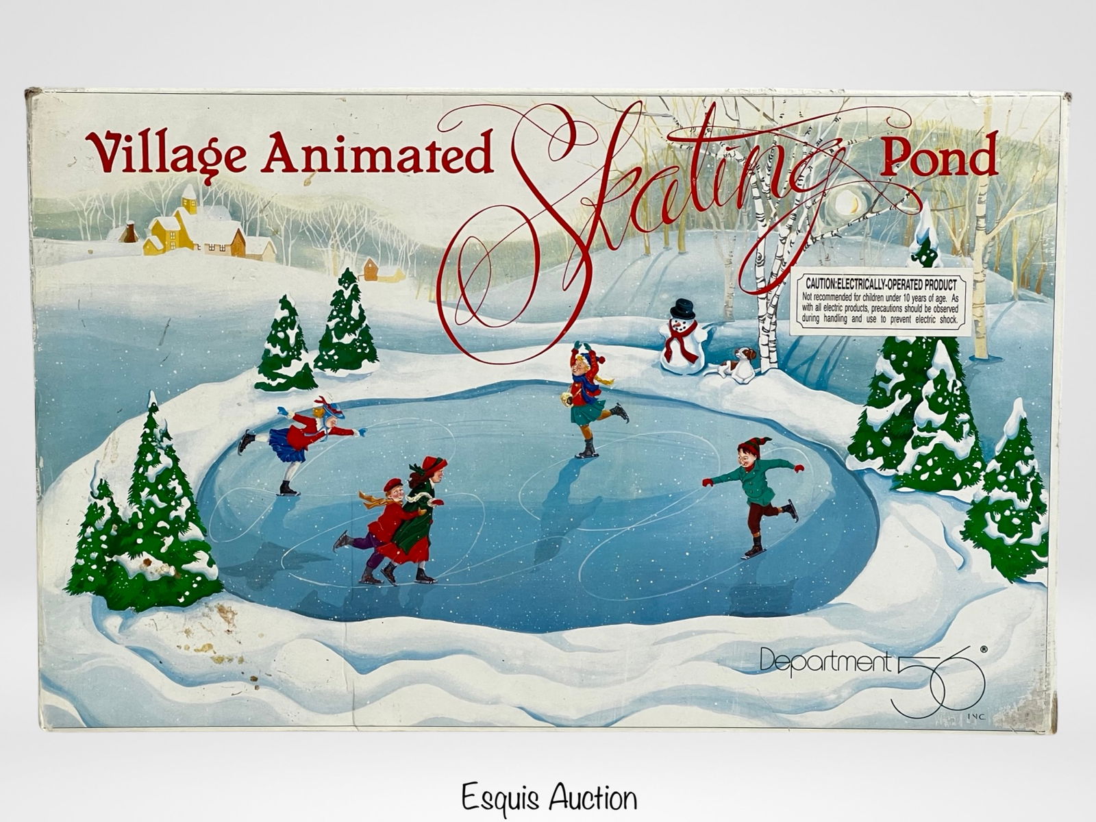 Dept 56 Christmas Village Animated Skating Pond: Dept 56 Village Animated Skating Pond. Good overall condition.