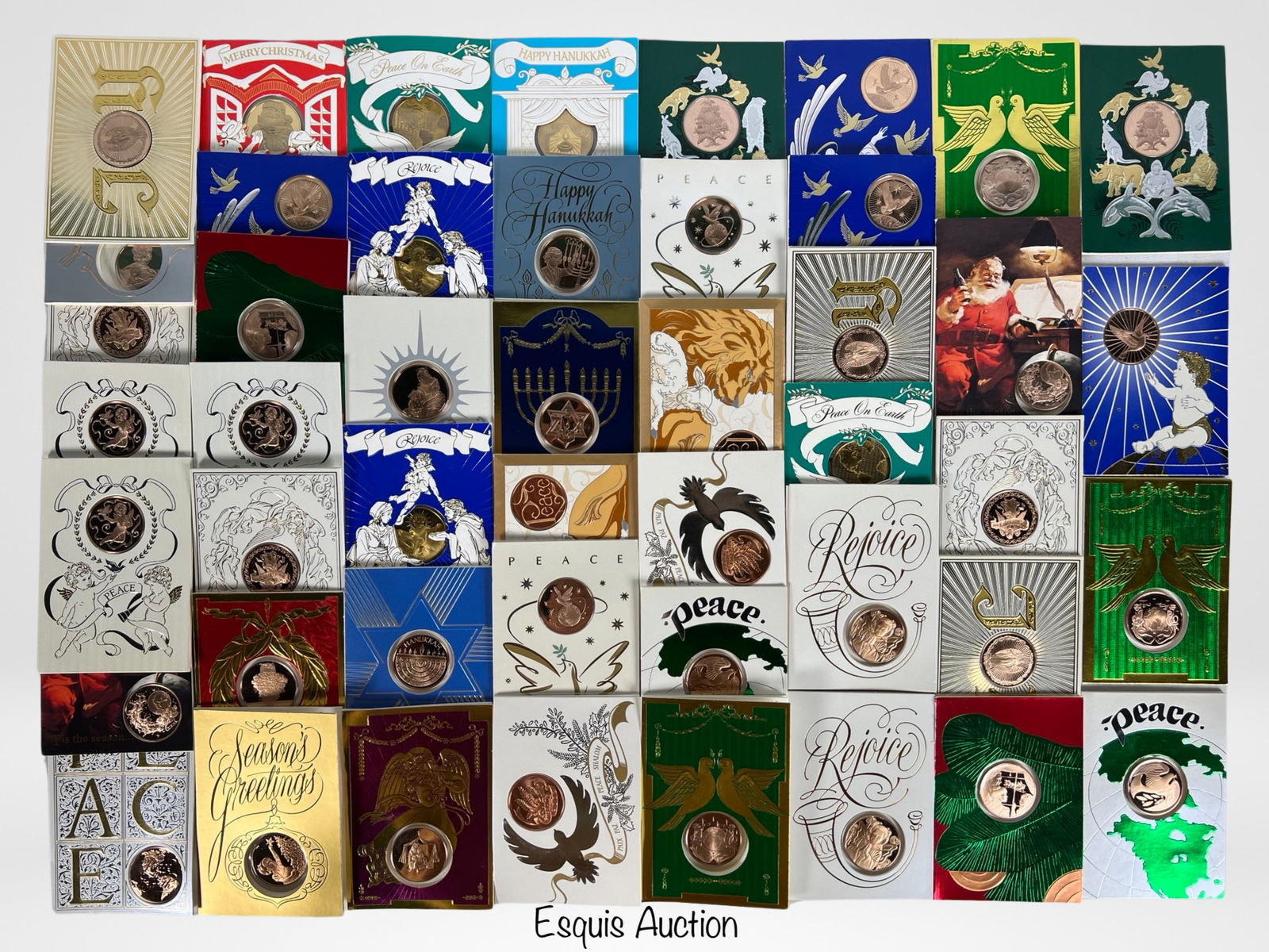 1990's Franklin Mint Holiday Medalion Postcards (1 of 4)