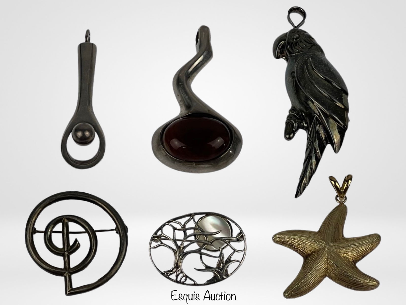 Vintage Sterling Silver Figural Pendants & Brooche (1 of 4)