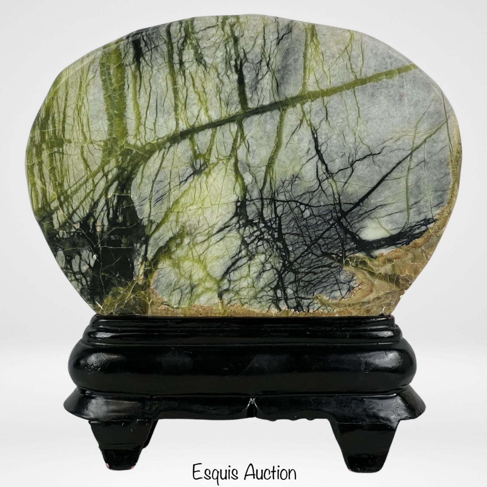 Bonsai Suiseki Xiuyan Jade Polished Scholar Stone (1 of 5)