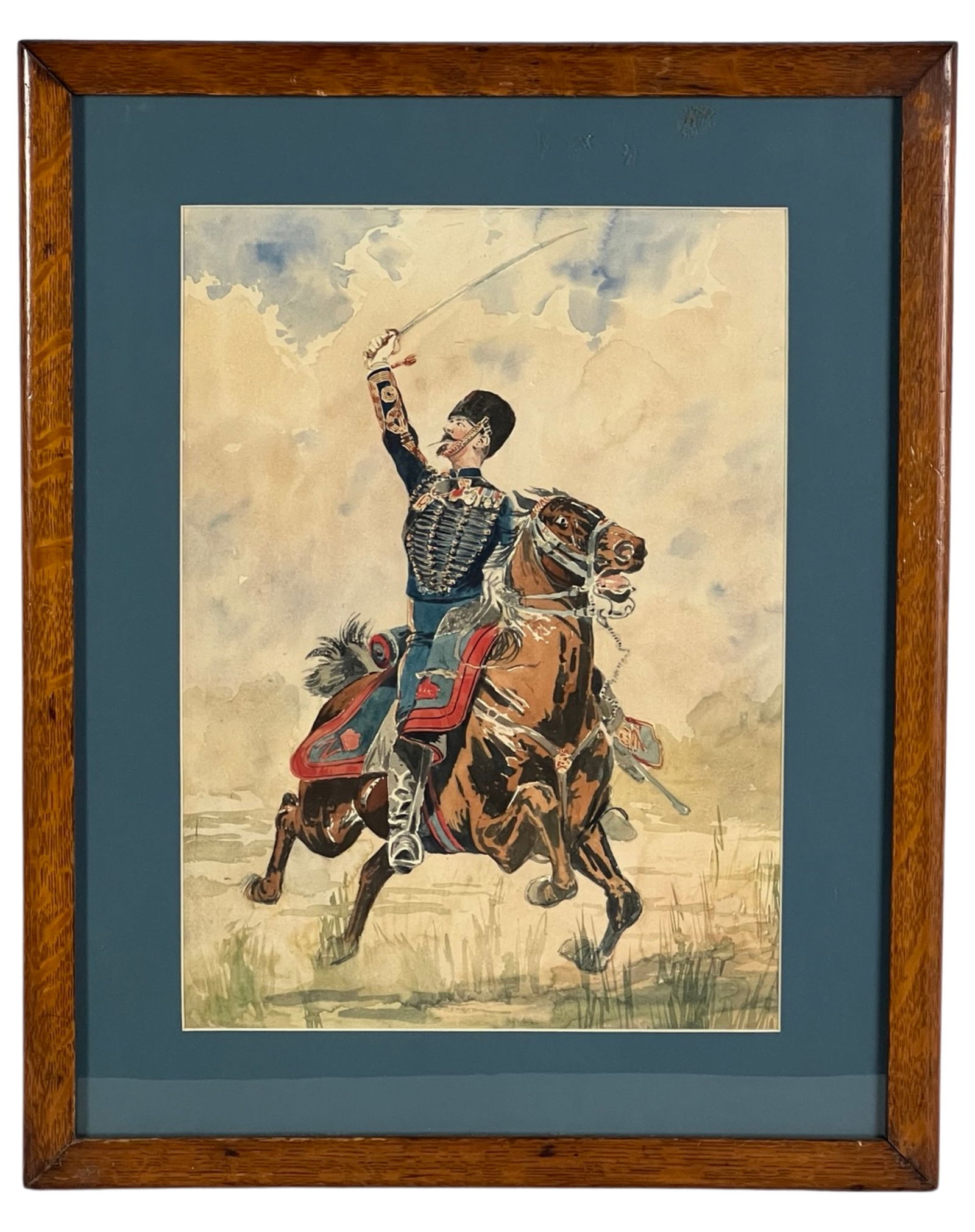 French Imperial Guard Artillery Officer Painting (1 of 2)